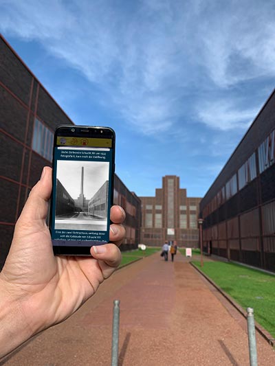 Mit der App Perspektivwechsel Zeche Zollverein entdecken.